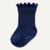imageAmazon Essentials x Sofia Grainge Toddlers and Baby Girls Scallop Top Socks 6 PairsHeather GreyLight BlueNavy