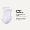 imageAmazon Essentials x Sofia Grainge Toddlers and Baby Girls Scallop Top Socks 6 PairsWhite