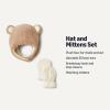 imageAmazon Essentials x Sofia Grainge Unisex Babies Hat and Mittens SetLight Camel