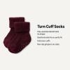 imageAmazon Essentials x Sofia Grainge Unisex Toddlers and Babies Knitted Turn Cuff Socks 6 PairsBurgundyPinkTan