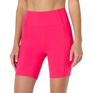 imageAmazon Essentials Womens Active Total Train High Waist 7quot Gym Workout Biker Shorts with PocketsHot Pink