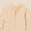 imageAmazon Essentials unisexbaby Cotton ZipFront Footless SleepsuitOatmeal HeatherStripeTiger
