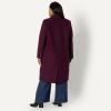 imageAmazon Essentials Demis Pick Womens RegularFit Double Breasted WoolBlend Longline CoatBurgundy