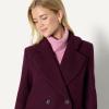 imageAmazon Essentials Demis Pick Womens RegularFit Double Breasted WoolBlend Longline CoatBurgundy