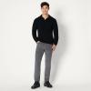imageAmazon Essentials Mens Long Sleeve Regular Fit Knit Polo SweaterBlack