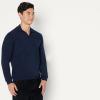 imageAmazon Essentials Mens Long Sleeve Regular Fit Knit Polo SweaterNavy