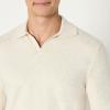 imageAmazon Essentials Mens Long Sleeve Regular Fit Knit Polo SweaterSand Heather