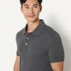 imageAmazon Essentials Mens Slim Fit Interlock Polo ShirtCharcoal Heather