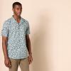 imageAmazon Essentials Mens Vacation Cotton Resort Shirt SlimFit Short SleeveBlue Floral