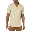 imageAmazon Essentials Mens Vacation Cotton Resort Shirt SlimFit Short SleeveKhaki Brown