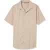 imageAmazon Essentials Mens Vacation Cotton Resort Shirt SlimFit Short SleeveKhaki Brown
