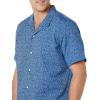 imageAmazon Essentials Mens Vacation Cotton Resort Shirt SlimFit Short SleeveNavy Palm Leaf Print