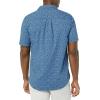 imageAmazon Essentials Mens Vacation Cotton Resort Shirt SlimFit Short SleeveNavy Palm Leaf Print