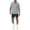 imageAmazon Essentials Mens Vacation Cotton Resort Shirt SlimFit Short SleeveNavy Stripe