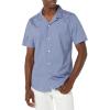 imageAmazon Essentials Mens Vacation Cotton Resort Shirt SlimFit Short SleeveWashed Blue