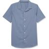 imageAmazon Essentials Mens Vacation Cotton Resort Shirt SlimFit Short SleeveWashed Blue