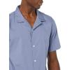 imageAmazon Essentials Mens Vacation Cotton Resort Shirt SlimFit Short SleeveWashed Blue
