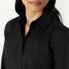 imageAmazon Essentials Womens RegularFit Stretch Poplin ButtonUp Dress ShirtBlack
