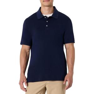 imageAmazon Essentials Mens Regular Fit Interlock Polo ShirtNavy