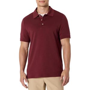 imageAmazon Essentials Mens Regular Fit Interlock Polo ShirtRich Burgundy