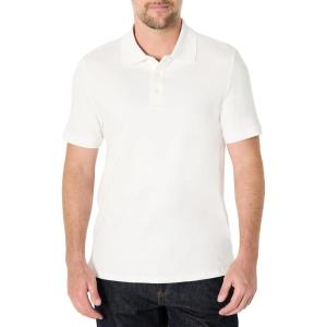 imageAmazon Essentials Mens Regular Fit Interlock Polo ShirtWhite