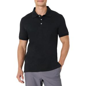 imageAmazon Essentials Mens Slim Fit Interlock Polo ShirtBlack
