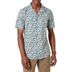imageAmazon Essentials Mens Vacation Cotton Resort Shirt SlimFit Short SleeveBlue Floral