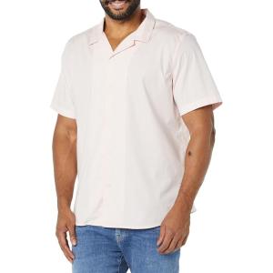 imageAmazon Essentials Mens Vacation Cotton Resort Shirt SlimFit Short SleevePink