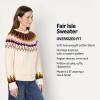 imageAmazon Essentials Demis Pick Womens OversizedFit Fair Isle Crewneck SweaterCream Caramel Chevron Knit