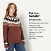 imageAmazon Essentials Demis Pick Womens OversizedFit Fair Isle Crewneck SweaterDark Brown Mint Green Chevron