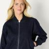imageAmazon Essentials Demis Pick Womens RelaxedFit Bomber JacketRinse Denim