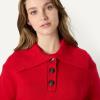 imageAmazon Essentials Demis Pick Womens RelaxedFit Button Collar SweaterRed