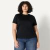 imageAmazon Essentials Demis Pick Womens RelaxedFit Cotton Crewneck TShirtBlack
