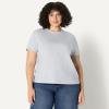 imageAmazon Essentials Demis Pick Womens RelaxedFit Cotton Crewneck TShirtLight Grey Heather