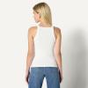 imageAmazon Essentials Demis Pick Womens SlimFit Stretch Rib HighNeck TankWhite