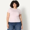 imageAmazon Essentials Demis Pick Womens SlimFit Stretch Rib ShortSleeve TeePastel Lilac