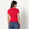 imageAmazon Essentials Demis Pick Womens SlimFit Stretch Rib ShortSleeve TeeRed