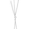 imageAmazon Essentials Polished Disc and Beaded Chain 2 Row Layer NecklaceSilver