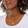 imageAmazon Essentials Polished Disc and Beaded Chain 2 Row Layer NecklaceYellow Gold