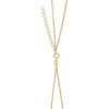 imageAmazon Essentials Polished Disc and Beaded Chain 2 Row Layer NecklaceYellow Gold