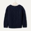 imageAmazon Essentials x Sofia Grainge Babies Toddlers and Boys Cable Crewneck SweaterNavy