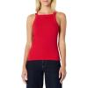 imageAmazon Essentials Demis Pick Womens SlimFit Stretch Rib HighNeck TankRed