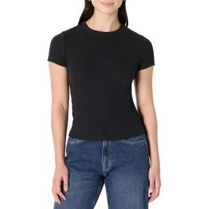 imageAmazon Essentials Demis Pick Womens SlimFit Stretch Rib ShortSleeve TeeBlack