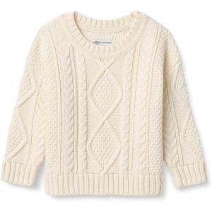 imageAmazon Essentials x Sofia Grainge Babies Toddlers and Boys Cable Crewneck SweaterIvory