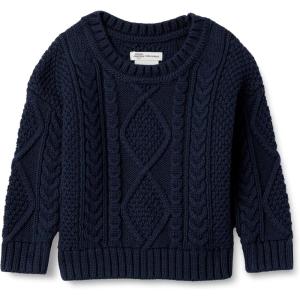 imageAmazon Essentials x Sofia Grainge Babies Toddlers and Boys Cable Crewneck SweaterNavy