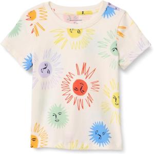imageAmazon Essentials Girls ShortSleeve TShirtsIvory Suns