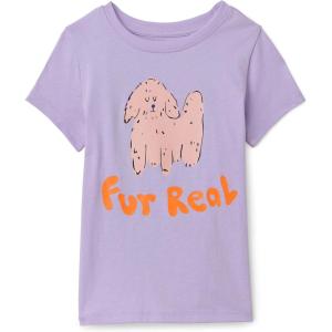 imageAmazon Essentials Girls ShortSleeve TShirtsLilac Dog