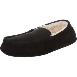 imageAmazon Essentials Mens Moccasin SlippersBlack Microsuede