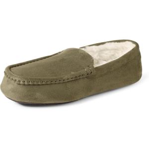imageAmazon Essentials Mens Moccasin SlippersDark Olive Microsuede