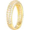 imageAmazon Essentials Cubic Zirconia Classic Pave Eternity Ring in Sterling SilverYellow